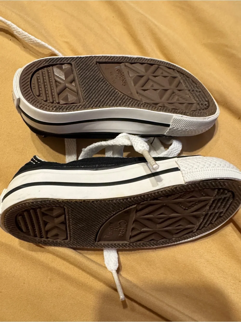 Converse Kids Black Canvas Low-Top Sneakers with White Accents